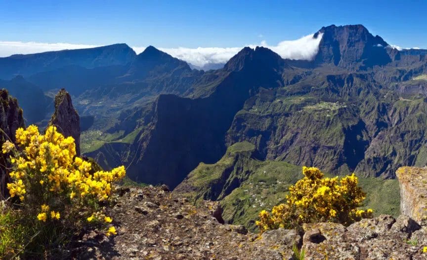 Paysage rocheux à la Réunion