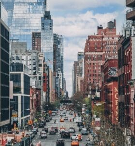 Avenue à new york pour un déménagement