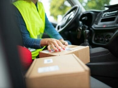 un livreur à maurice