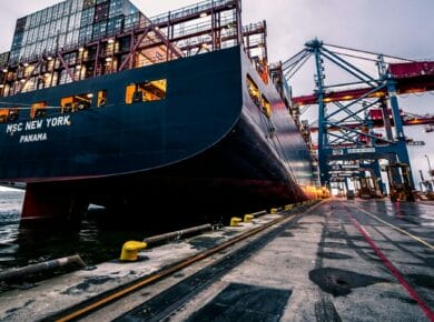 Porte conteneur pour Maurice