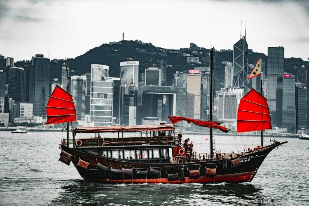 bateau à Hong Kong