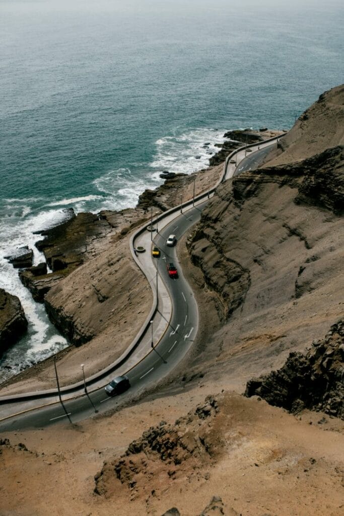 route sur la côte à maurice