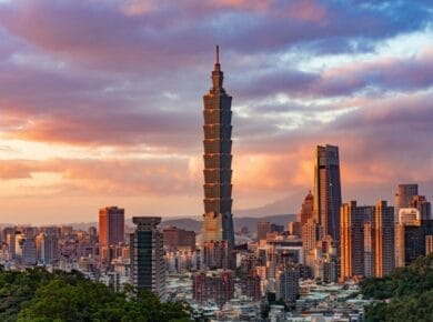 vue sur la ville de Taiwan